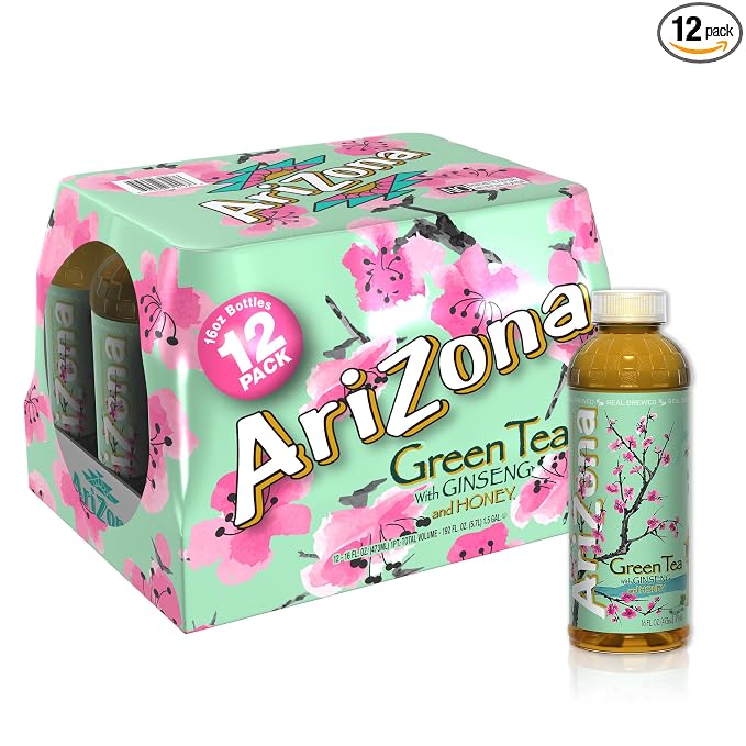 Té verde Arizona con ginseng y miel - 473 ml (paquete de 12)